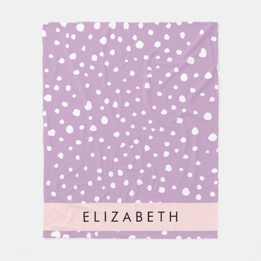 Lila Dalmatische Vlekken, Dalmatische Stippen, Jou Fleece Deken (Voorkant)