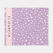 Lila Dalmatische Vlekken, Dalmatische Stippen, Jou Fleece Deken (Voorkant (Horizontaal))