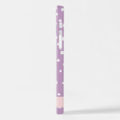 Lila Dalmatische Vlekken, Dalmatische Stippen, Jou iPhone Hoesje (Linkerkant)