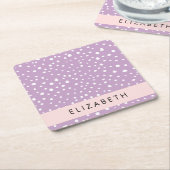Lila Dalmatische Vlekken, Dalmatische Stippen, Jou Kartonnen Onderzetters (Schuin)