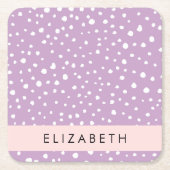 Lila Dalmatische Vlekken, Dalmatische Stippen, Jou Kartonnen Onderzetters (Voorkant)