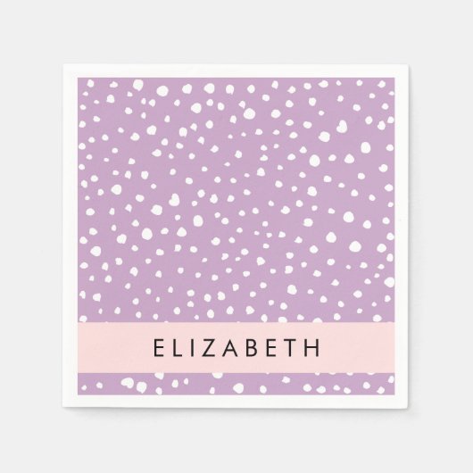 Lila Dalmatische Vlekken, Dalmatische Stippen, Jou Servet (Voorkant)