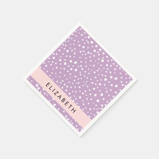 Lila Dalmatische Vlekken, Dalmatische Stippen, Jou Servet (Hoek)