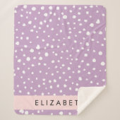 Lila Dalmatische Vlekken, Dalmatische Stippen, Jou Sherpa Deken (Voorkant)