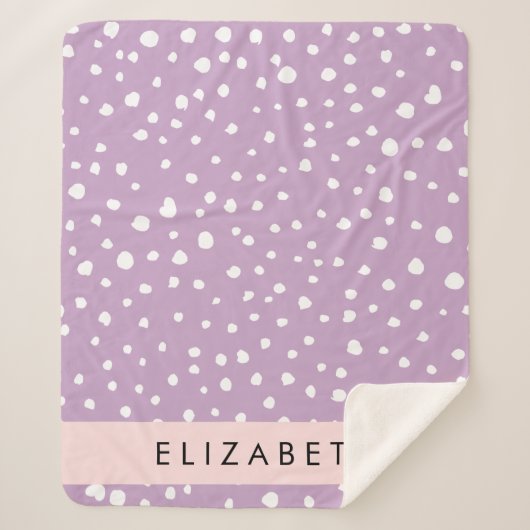Lila Dalmatische Vlekken, Dalmatische Stippen, Jou Sherpa Deken (Voorkant)
