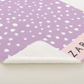 Lila Dalmatische Vlekken, Dalmatische Stippen, Jou Sherpa Deken (3/4)