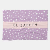 Lila Dalmatische Vlekken, Dalmatische Stippen, Jou Theedoek (Horizontaal)