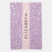 Lila Dalmatische Vlekken, Dalmatische Stippen, Jou Theedoek (Verticaal)