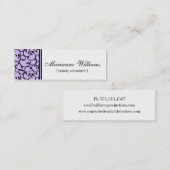 Lila Damask Beauty Micro Mini Visitekaartjes (Voorkant / Achterkant)