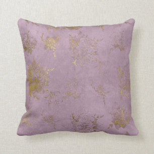  Lila Damask Gold Roos Pillow Kussen