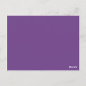 Lila Damastafel-nummer Briefkaart (Achterkant)