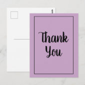 Lila dank briefkaart (Voorkant / Achterkant)