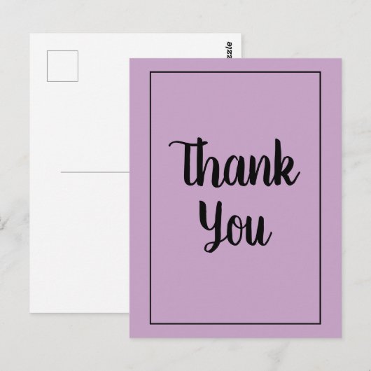 Lila dank briefkaart (Voorkant / Achterkant)