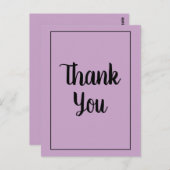 Lila dank briefkaart (Voorkant / Achterkant)