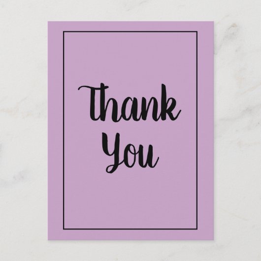 Lila dank briefkaart (Voorkant)