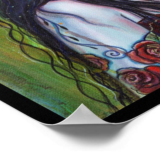 Lila day of the dode poster print van Renee Lavoie (Hoek)