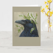 Lila de raven card (verticaal) kaart (Gele Bloem)
