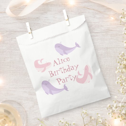 Lila deeg van walvisroze zeebaars bedankzakje (Geknipt)