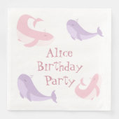 Lila deeg van walvisroze zeebaars servet (Voorkant)