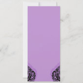 Lila demask op black Retirement Party nodigt uit Kaart (Achterkant)