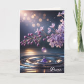 Lila Dewdrop-sympathie Kaart (Voorkant)