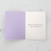 Lila Dewdrop-sympathie Kaart (Binnen)