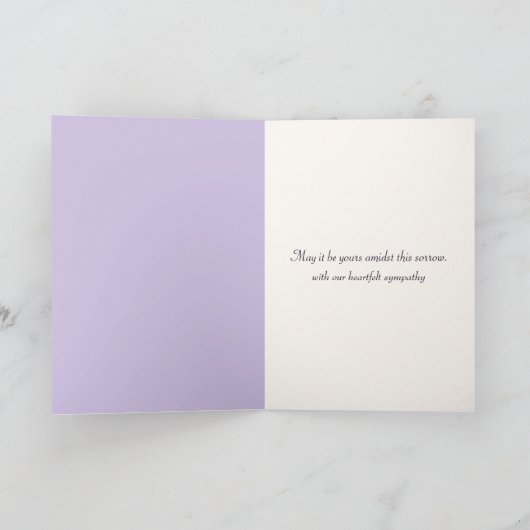 Lila Dewdrop-sympathie Kaart (Binnen)