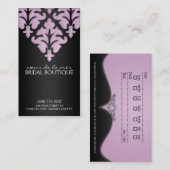 Lila Diamond Damask Appointkaarten Afsprakenkaartje (Voorkant / Achterkant)