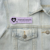 Lila dierenarts Paw Heart Stethescope Pet Naamplaatje (In situ)