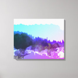 Lila digitaal_kunstlandschap canvas afdruk