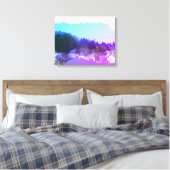 Lila digitaal_kunstlandschap canvas afdruk (Insitu (Slaapkamer))