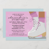 Lila donkerhuid Schaats geeft ijsschaatsen Kaart (Voorkant / Achterkant)