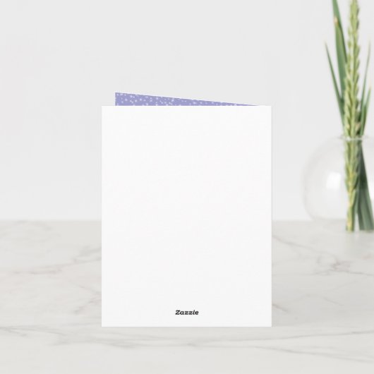 Lila Dream White Sparkles Dank u Bedankkaart (Achterkant)
