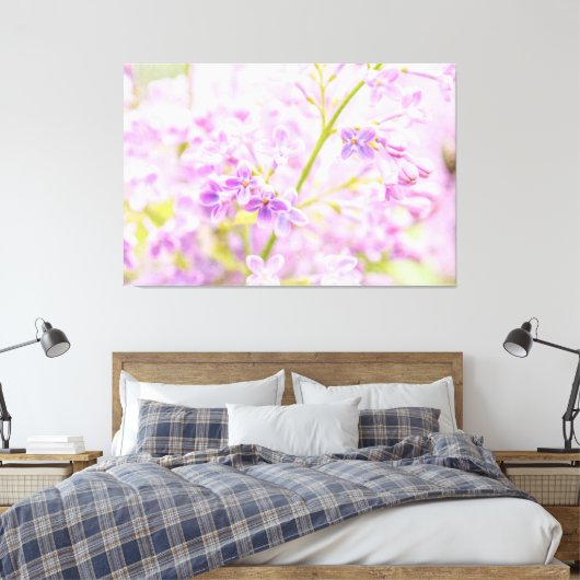 Lila drijvers canvas afdruk (Insitu (Slaapkamer))