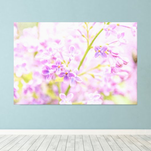 Lila drijvers canvas afdruk (Insitu (Houten vloer))