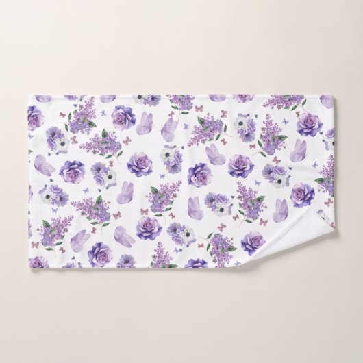 Lila dromen en vlinderfluisteringen bad handdoek (Handdoek)