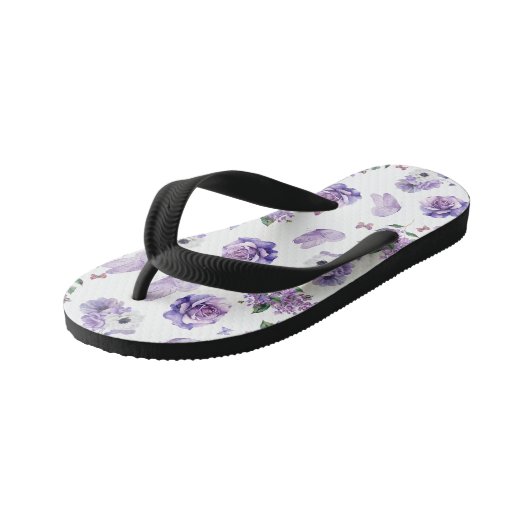 Lila dromen en vlinderfluisteringen kinder teenslippers (Schuin)