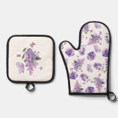 Lila dromen en vlinderfluisteringen ovenwant & pannenlap set (Voorkant)