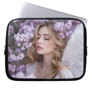Lila dromen - Serene Spring Angel Laptop Sleeve