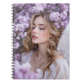 Lila dromen - Serene Spring Angel Notitieboek