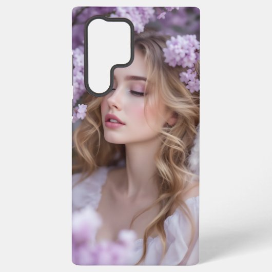 Lila dromen - Serene Spring Angel Samsung Galaxy Hoesje (Achterkant)