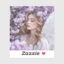 Lila dromen - Serene Spring Angel Sticker