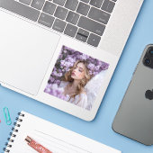 Lila dromen - Serene Spring Angel Sticker (Laptop met iPhone)