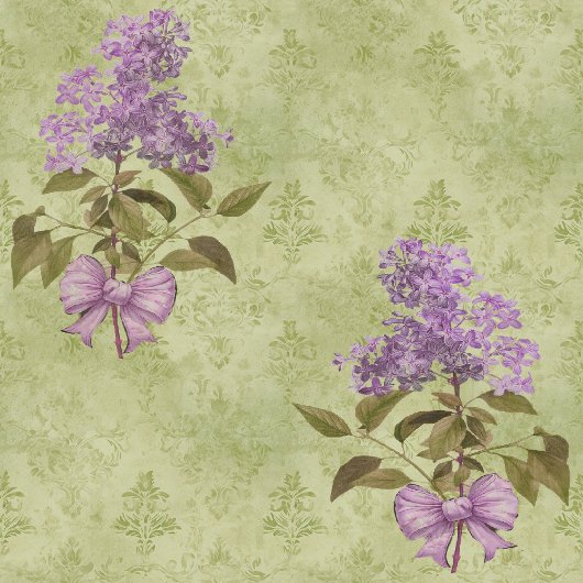 Lila Dromen  Stijl Groen Antiek Damask Cadeaupapier