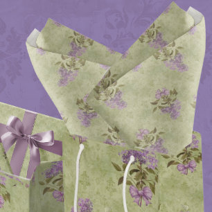 Lila Dromen  Stijl Groene Damask Decoupage Tissuepapier