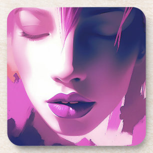 Lila droomfluistering - sereen, etherisch, Paarse Bier Onderzetter