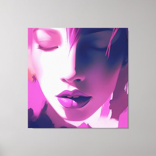 Lila droomfluistering - sereen, etherisch, Paarse Canvas Afdruk (Voorkant)