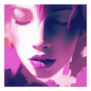 Lila droomfluistering - sereen, etherisch, Paarse Foto Afdruk