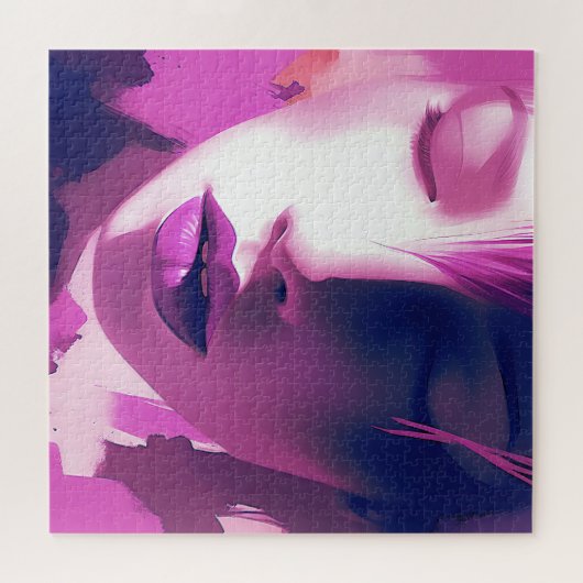 Lila droomfluistering - sereen, etherisch, Paarse Legpuzzel (Horizontaal)