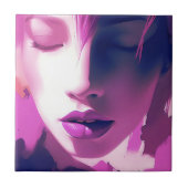 Lila droomfluistering - sereen, etherisch, Paarse Tegeltje (Voorkant)